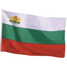 Българско знаме с бродиран герб 