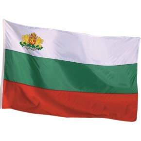 Българско знаме с бродиран герб Българско знаме с бродиран герб